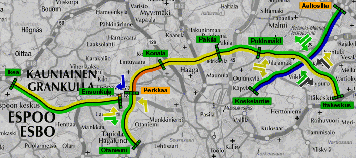 Map of PKS JTMS showing route and outstation status